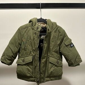 Army Green Baby Gap Puff Coat